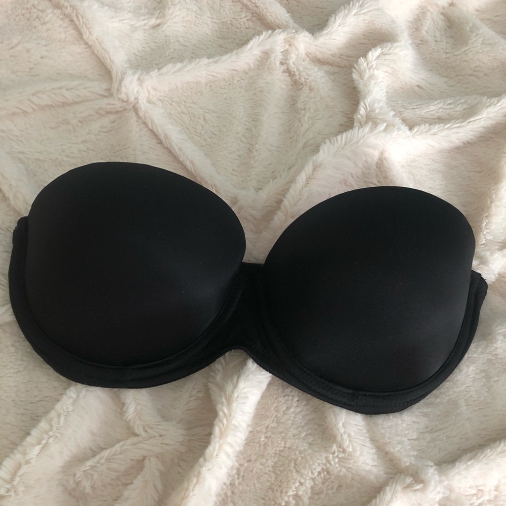 PINK VS Black Strapless Bra
